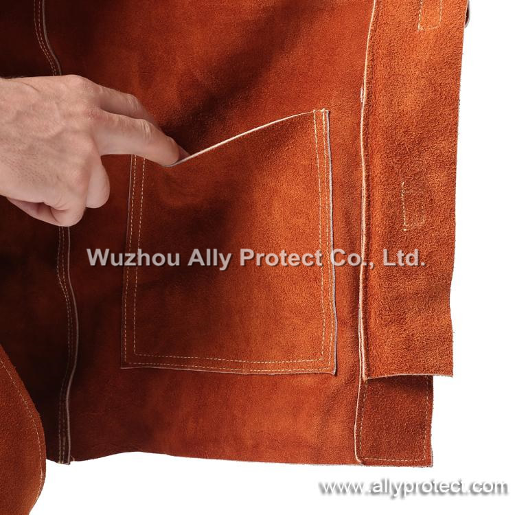 AP-7130 Coffee Leather Welding Jacket